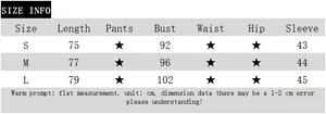 Detailed size information chart for the women's irregular slim fit one-shoulder top