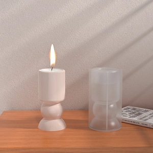 DIY Zylinder Silikonform mit Kugelbasis für die Herstellung von Kerzen und Gipstöpfen