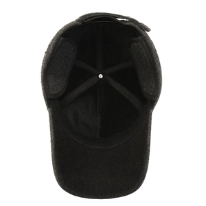 Berretto da baseball invernale con paraorecchie per uomo, cappello termico antivento