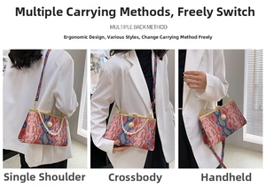 Sac à main serpent perle avec trois modes de portage : épaule, bandoulière et porté main