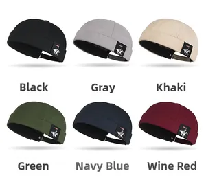 Adjustable retro miki hats shown in black, gray, khaki, green, navy, and burgundy colors