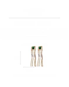 Detailed view of zircon tassel earrings with dimensions showing 7.8cm length and 9.2g weight