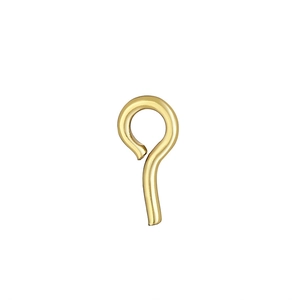 Golden stainless steel 9-shaped eye pins for DIY jewelry making and bead connection