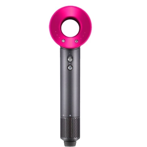 High-speed bladeless hair dryer with negative ions in rose red and grey finish