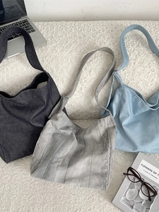 Vintage Washed Denim Tote Bag Large Capacity Crossbody Hobo Shoulder Bag With Adjustable Strap Casual Women