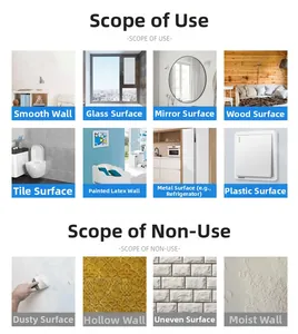 Detailed guide showing suitable and unsuitable wall surfaces for hanging wooden decor signs