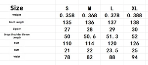 Size chart for elegant embroidered waist-tie shirt dress including S, M, L, XL measurements
