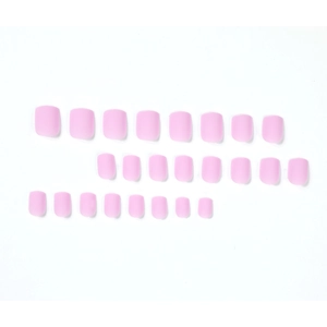 24 Stück matte rosa künstliche Fingernägel in verschiedenen Größen für Maniküre