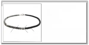 Paramètres de taille détaillés du collier en pierres naturelles et acier inoxydable