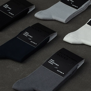 Breathable multi-color cotton crew socks for men with 10A antibacterial mesh knit