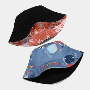 Cappello da pescatore reversibile con motivo marino per protezione solare mare