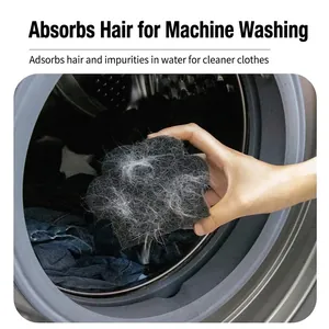 Reusable cat paw laundry hair catcher removing pet lint and fibers from clothing