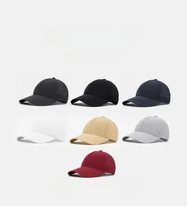 Detail of multi-color breathable mesh baseball caps with laser-cut ventilation holes