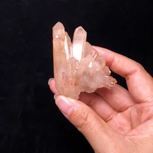 Natural raw white crystal cluster geode specimen for minimalist home decor