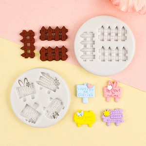 Stampi in silicone fai da te per mini segnali e recinzioni per torte e decorazioni fondant