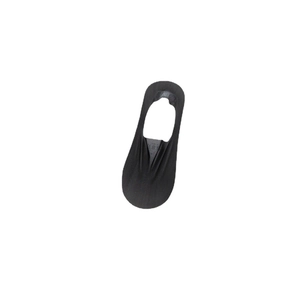 Seamless low cut black no-show socks with anti-slip cotton sole for summer