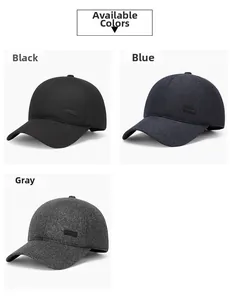 Detailed comparison of winter baseball caps in black, navy blue, and dark grey colors