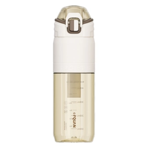 750ml PPSU sports water bottle with lockable lid and scale markings in white finish