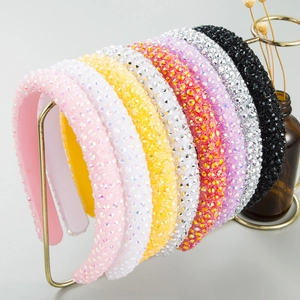 Funkelndes Strass Stirnband Breites Gepolstertes Haarband Für Damen Mädchen Mode Elegant Haarschmuck Party Hochzeit