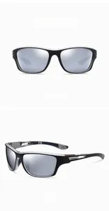 Front and side views of black matte cycling sunglasses with silver mirrored lenses