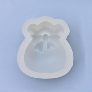 Lucky bag silicone mold with bowknot bear shape for DIY handmade soap and candle making