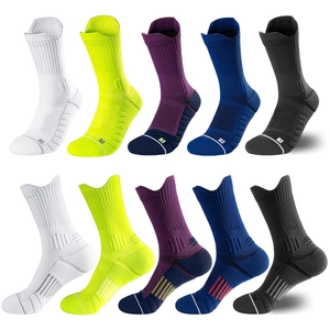 Athletic Socks Nylon Spandex Cotton Anti Slip Cushion Breathable Compression Arch Support Basketball Running Training