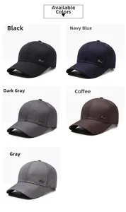 Detailed grid of men's sport baseball caps showing metal Sport logo and textured fabric