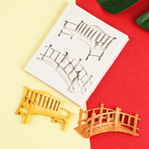 European vintage arch bridge and park bench silicone mold for DIY fondant and chocolate