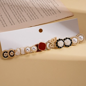Lot de 14 boucles d'oreilles vintage avec perles, strass et fleurs au style baroque
