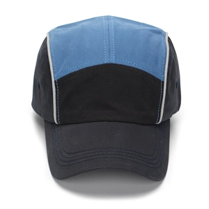 Three-color contrast quick-dry baseball cap with reflective piping and curved brim