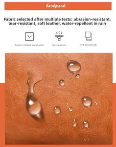 Waterproof and scratch-resistant brown leather tote bag fabric with litchi texture