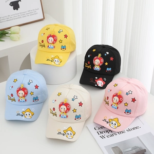 Baseball Cap Cotton Cartoon Sun Protection Adjustable Outdoor Hat For Kids Boys Girls Lucky Twinkle Prints