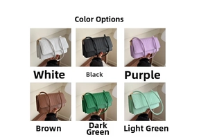 Color options of the woven texture PU leather shoulder bag in six stylish summer shades