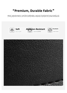 Macro detail of black litchi texture faux leather showing wear-resistant and breathable material