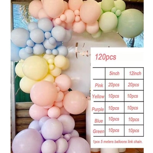 Σετ 120 τεμαχίων Macaron Pastel Αψίδα Μπαλονιών με Αλυσίδα 5m για Διακόσμηση Πάρτι