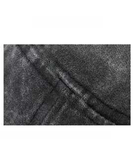 Detail of precise double stitching on the vintage washed cotton flat top military cap