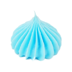 Miniature blue faux cream swirl dollhouse food accessory with realistic sugar texture