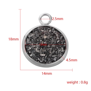 12mm stainless steel star pendant for DIY jewelry making with dimensions and measurements