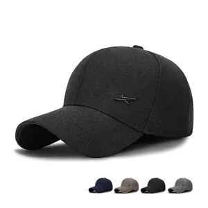 Casquette De Baseball Homme Business Casual Tissu Texturé Boucle Métallique Réglable Protection Solaire Chapeau Sport