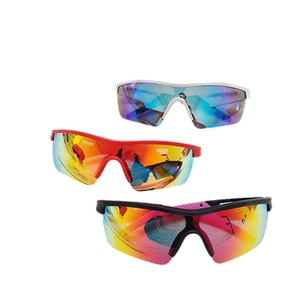 Kids sports cycling sunglasses with windproof plastic frames and colored coated lenses