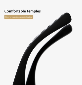 Detail of comfortable ergonomic temples for sunglasses with anti-slip design features