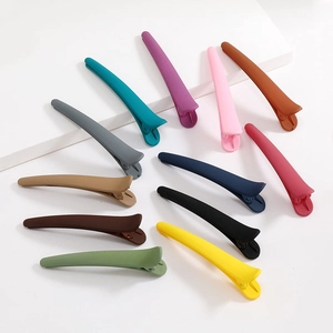 Duckbill Hair Clips Matte Acrylic Hairpins Non-Slip Solid Color Hair Accessories For Women And Girls Styling