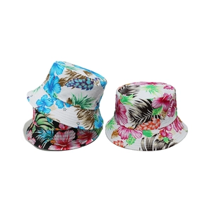 Chapeaux bob d'été unisexes avec motifs tropicaux et feuilles de bananier en plusieurs couleurs