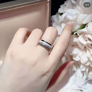 Classic 18K rose gold plated four-layer stackable ring for men and women couple gift
