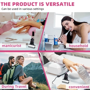 Universal stainless steel tube squeezer for toothpaste and nail gel in four scenes