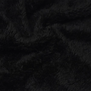 Detailed close-up showing the soft black thickened plush lining for a warm winter beanie hat