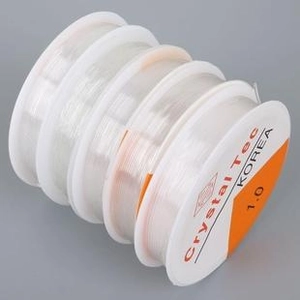 Vier Rollen 1,0mm elastische Kristall-Schnur für DIY-Schmuckherstellung und Perlen