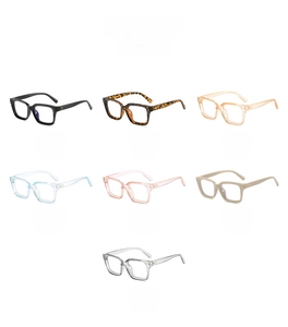 Multi-color square anti-blue light glasses frames collection in seven stylish colors