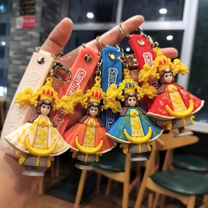 Lot de porte-clés déesse grecque en PVC de quatre couleurs pour sacs et voitures
