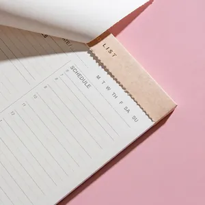 Magnetic daily schedule notepad with tear-off sheets for task planning and time management